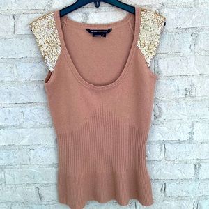 BCBGMax Azria Y2K cashmere and silk cap sleeve sweater. Size S